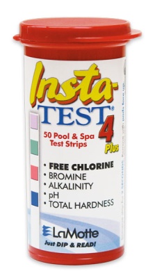 Teststickor Insta-Test 4 Plus, Fri Klor, pH, Alkalinitet, Hårdhet, 50st
