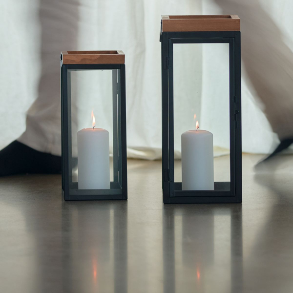 Blockljus ingår ej Ljuslyktor i Kolstål, 2-pack i gruppen Bastu / Avkoppling / Flytande Barer, Glas & Tillbehör hos Vattenbutiken (DJ-411382-99-0)