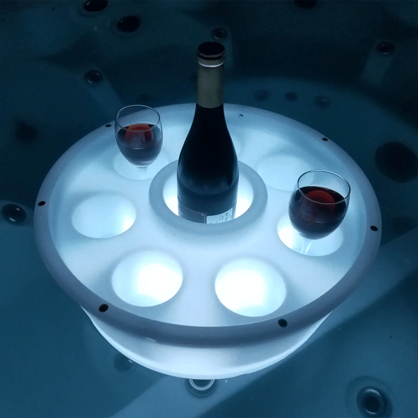 Flytande Bar med RGB LED-Belysning i gruppen Bastu / Avkoppling / Flytande Barer, Glas & Tillbehör hos Vattenbutiken (PE-XLEDFL)