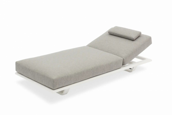 STAY Flex Solsäng, Mörkgrått Tyg & Vit Ram i gruppen Fritid / STAY Utemöbler / FLEX hos Vattenbutiken (ST12095046-1)