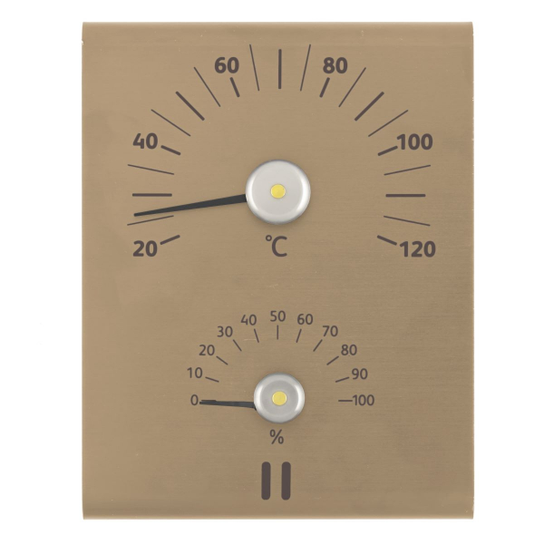 Bastutermometer och Hygrometer i Champagne i gruppen Bastu / Bastutillbehör / Basturedskap hos Vattenbutiken (TA-635922)