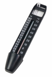 Sjunkande Termometer, Svart Plast