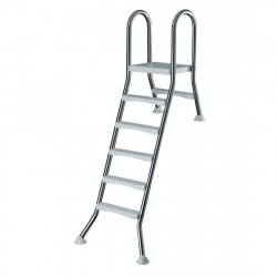 Rostfri A-stege 150/40 cm, 5 x 1 Steg