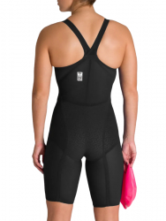 Tävlingsbaddräkt Carbon Glide Closed Back, Svart