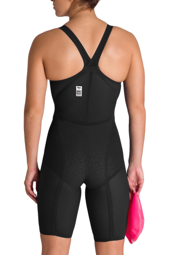Tävlingsbaddräkt Carbon Glide Closed Back, Svart