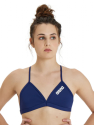 Bikinitopp Team Solid Tie Rygg, Navy/Vit,  28