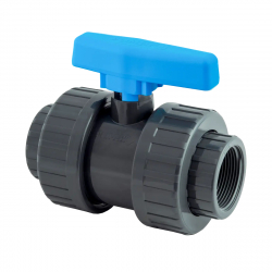 PVC Kulventil 1½" inv. gänga m. o-ring