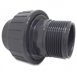 PVC Unionskoppling Ø50mm lim x 1½" utv. gänga