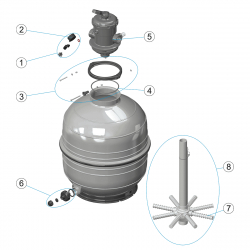 Sandfilter Mediterranean Reservdelar i gruppen Pool / Reservdelar / Filtrering hos Vattenbutiken (FL-4404180000-r)