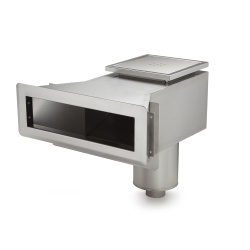 Bräddavlopp Classic Wide 6* 385 i Rostfritt, till Glasfiberpooler