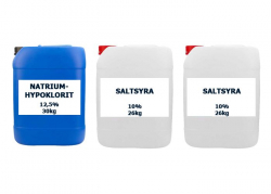 1st Flytande Klor + 2st Syra för hemleverans