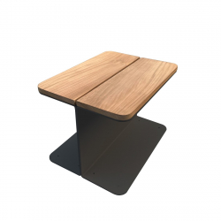STAY Flex Teak Sidobord, Mörkgrå