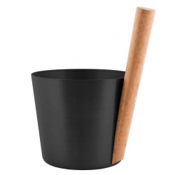 Bastuhink i Svart Aluminium
