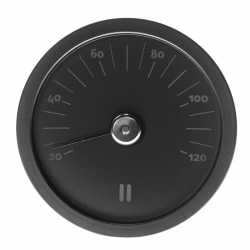 Bastutermometer i Svart Aluminium