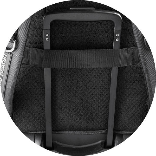 Närbild på väskans rygg