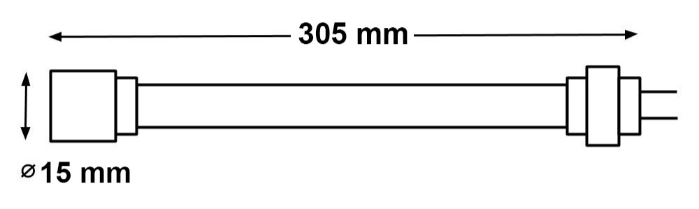 En ritning av uv-c lampan