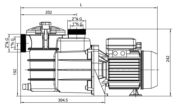 Produktens mått från sidan
