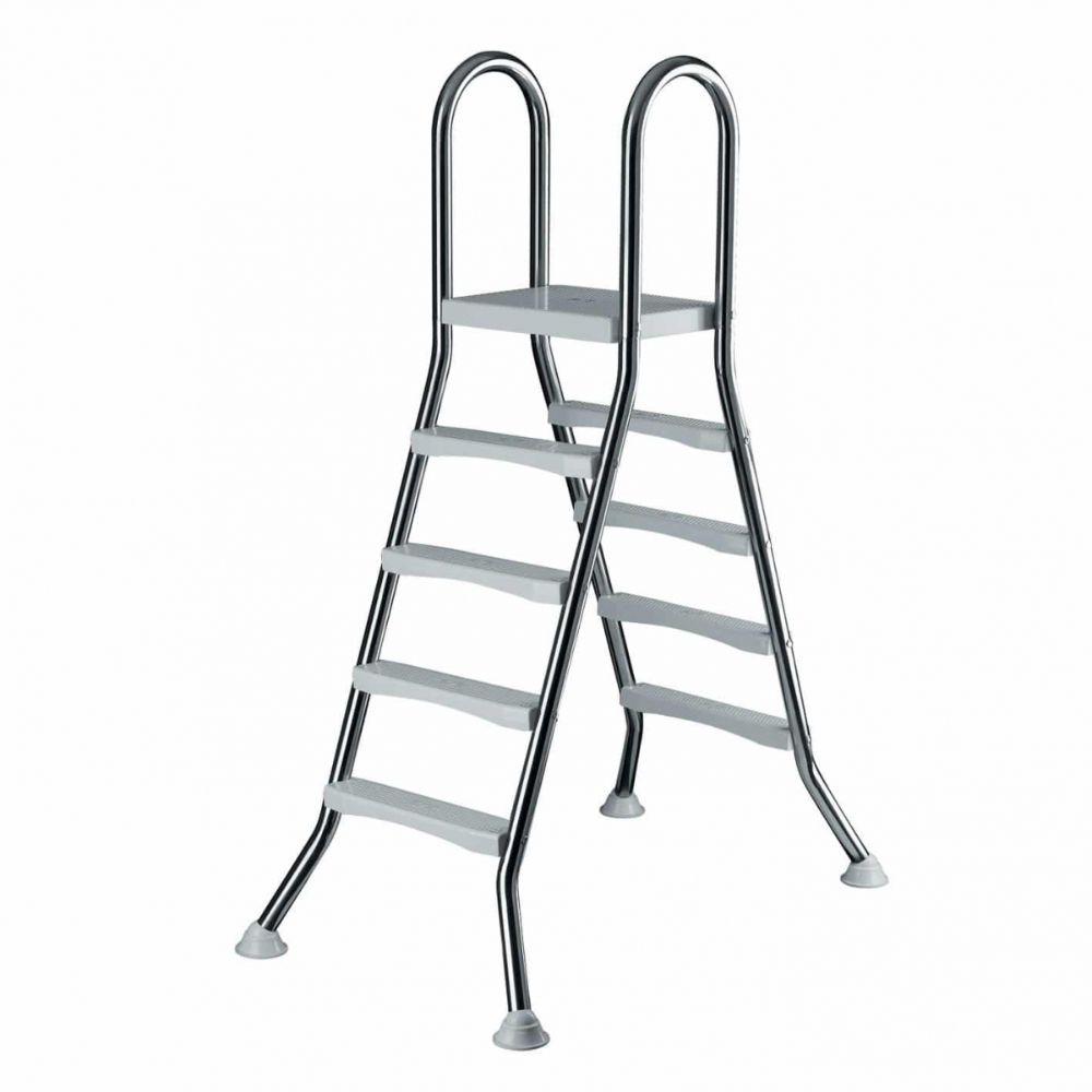 Rostfri A-stege 120cm, 2 x 4-steg