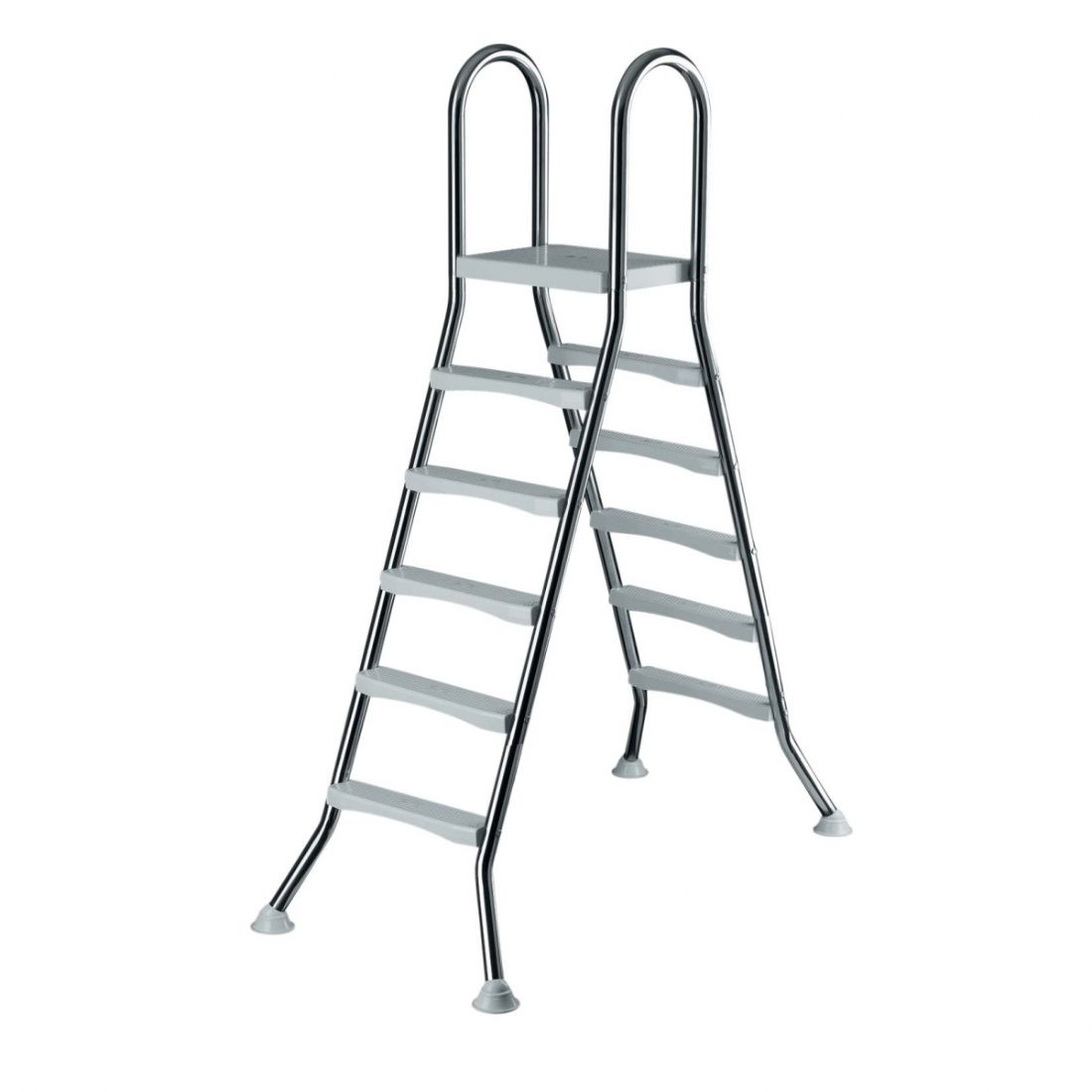 Rostfri A-stege 150cm, 2 x 5 Steg