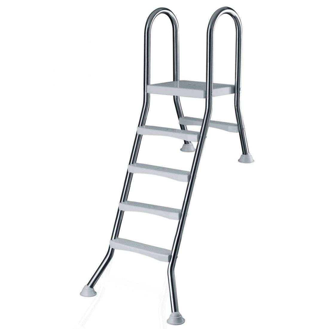 Rostfri A-stege 120/40 cm, Delvis Nedgrävd, 4 x 1 Steg