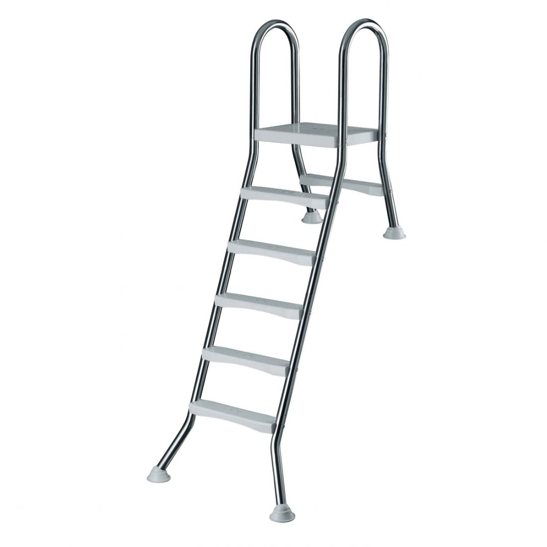 Rostfri A-stege 150/40 cm, Delvis Nedgrävd, 5 x 1 Steg