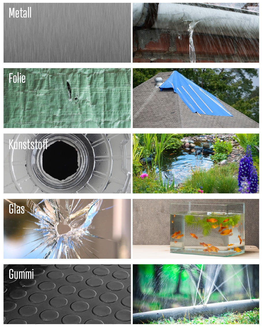 Materialen tejpen fäster på