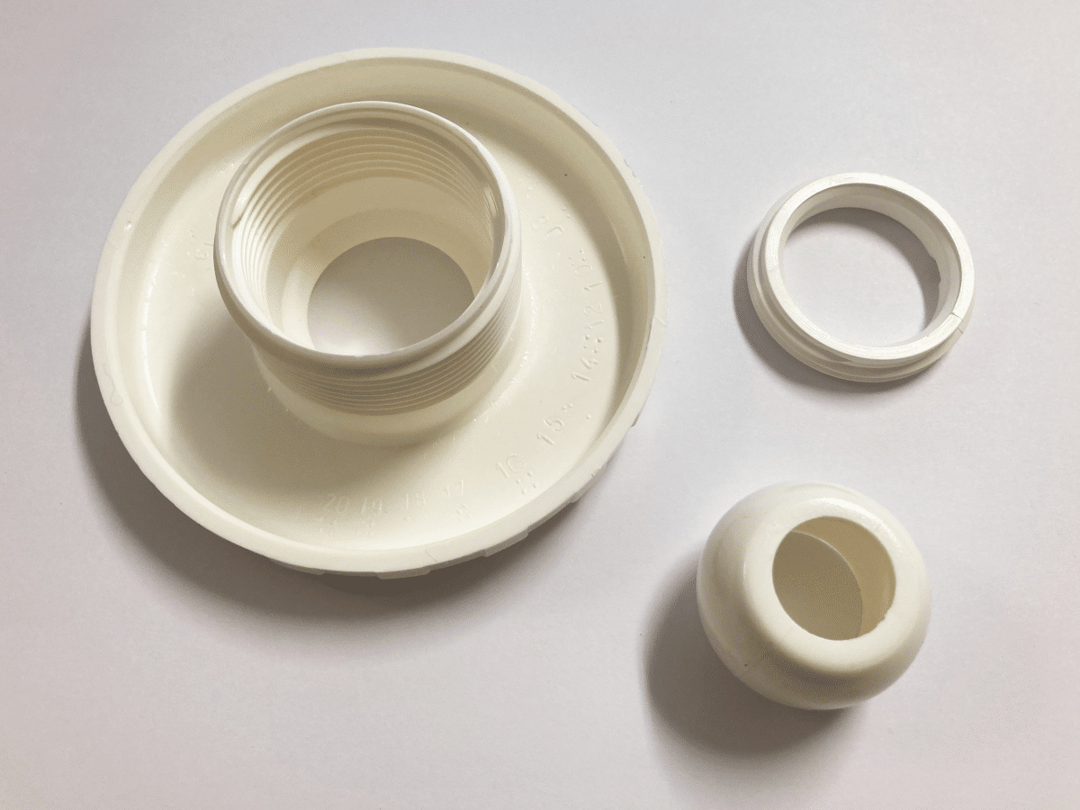 Inloppmunstyckets komponenter