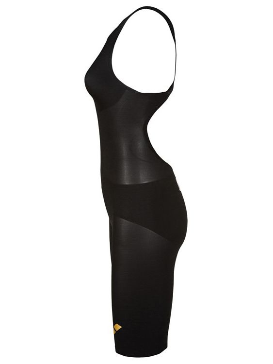 Tävlingsbaddräkt Carbon Air2 Open Back, Svart