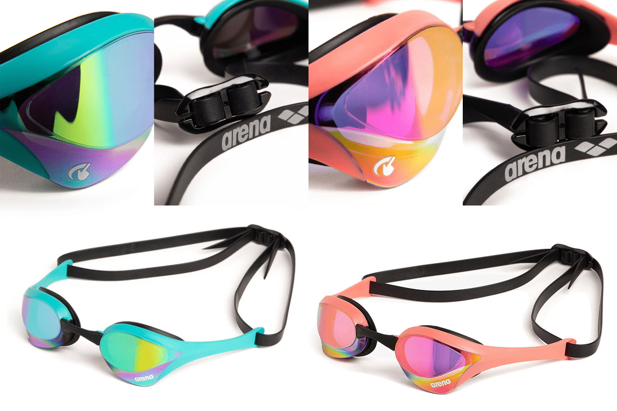 Närbilder på linserna Smaragd och Violett