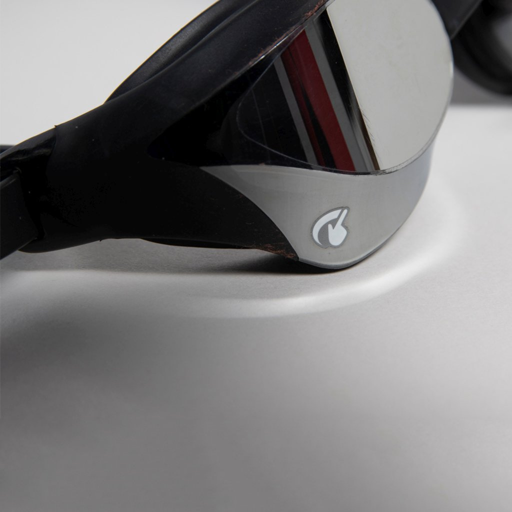 Närbild på glasögonens lins