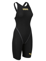 Tävlingsbaddräkt Carbon Core FX Closed Back, Svart - 28 Baddräkten snett framifrån mot en vit bakgrund