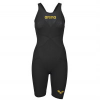 Tävlingsbaddräkt Carbon Glide Closed Back, Svart - 30 Baddräkten rakt framifrån