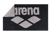 Arena Pool Soft Handduk - Svart/Grå Handduken mot en vit bakgrund