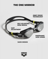 Simglasögon The One Mirror - Silver/Black/Black Informationsbild om glasögonen