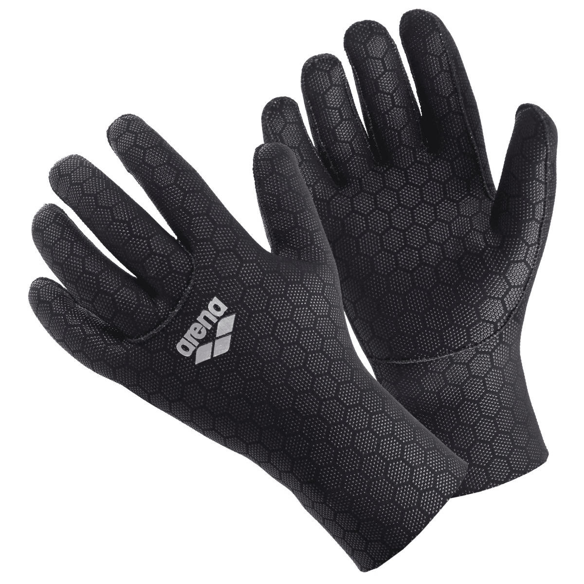 Ett par neoprenhandskar mot en vit bakgrund