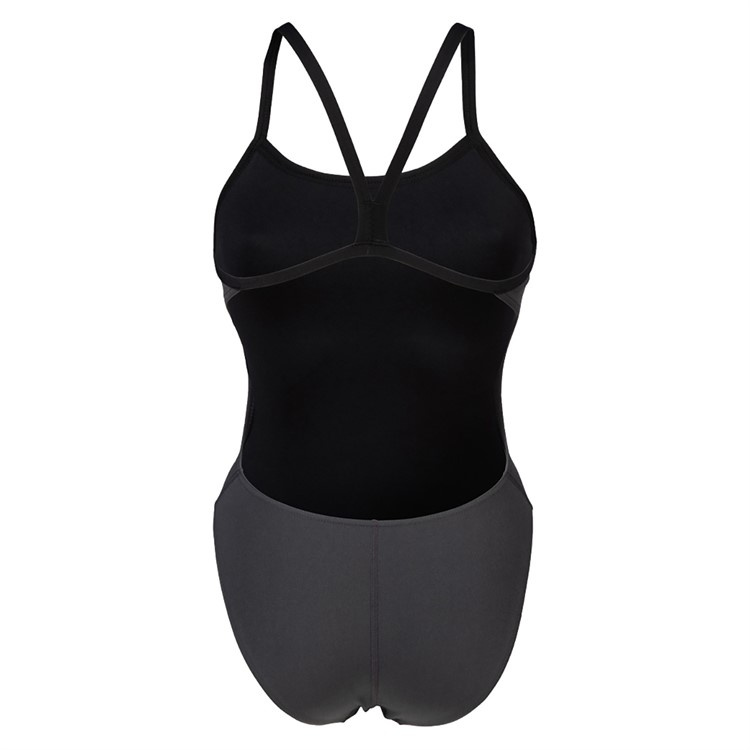 Baddräkten bakifrån mot en vit bakgrund