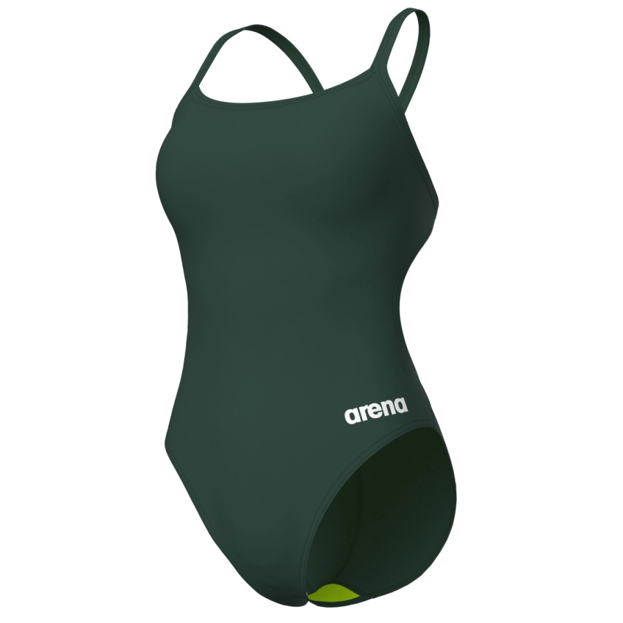 Baddräkten snett framifrån mot en vit bakgrund