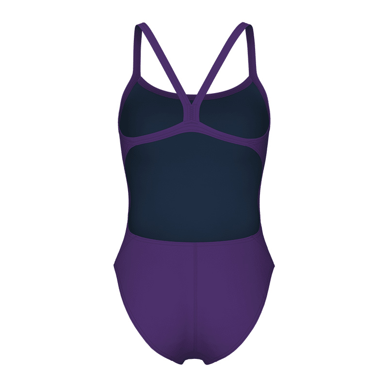 Baddräkten bakifrån mot en vit bakgrund