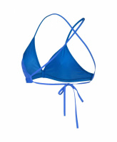 Bikinitoppen snett bakifrån mot en vit bakgrund