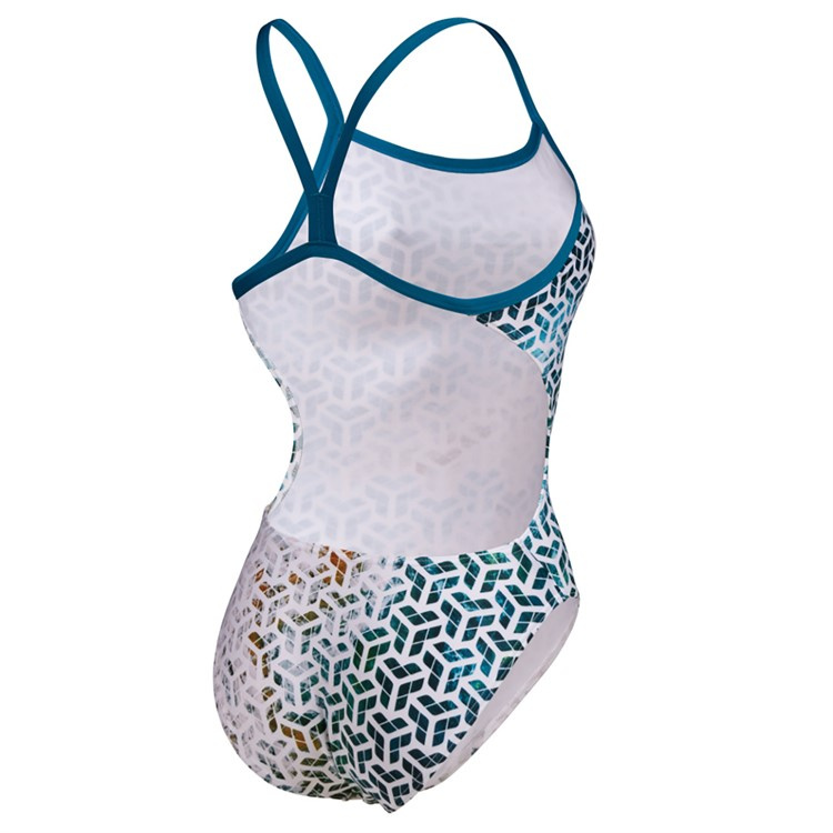 Baddräkten snett bakifrån