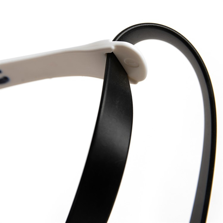 Närbild på glasögonens band