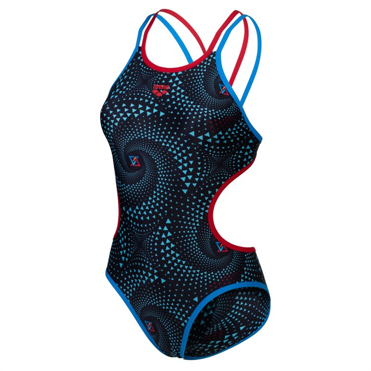 Baddräkten snett framifrån mot en vit bakgrund