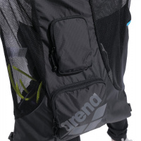 Meshpåse All Set, Svart Närbild på meshväskans framsida