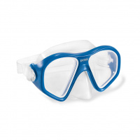 INTEX Reef Rider Dykmask - Blå Masken mot en vit bakgrund