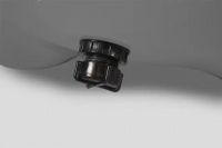 Extra stor bottenplugg Närbild på sandfiltrets bottenplugg