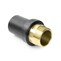 PE Svetskoppling Ø50mm x 1½ Svetskopplingen mot en vit bakgrund