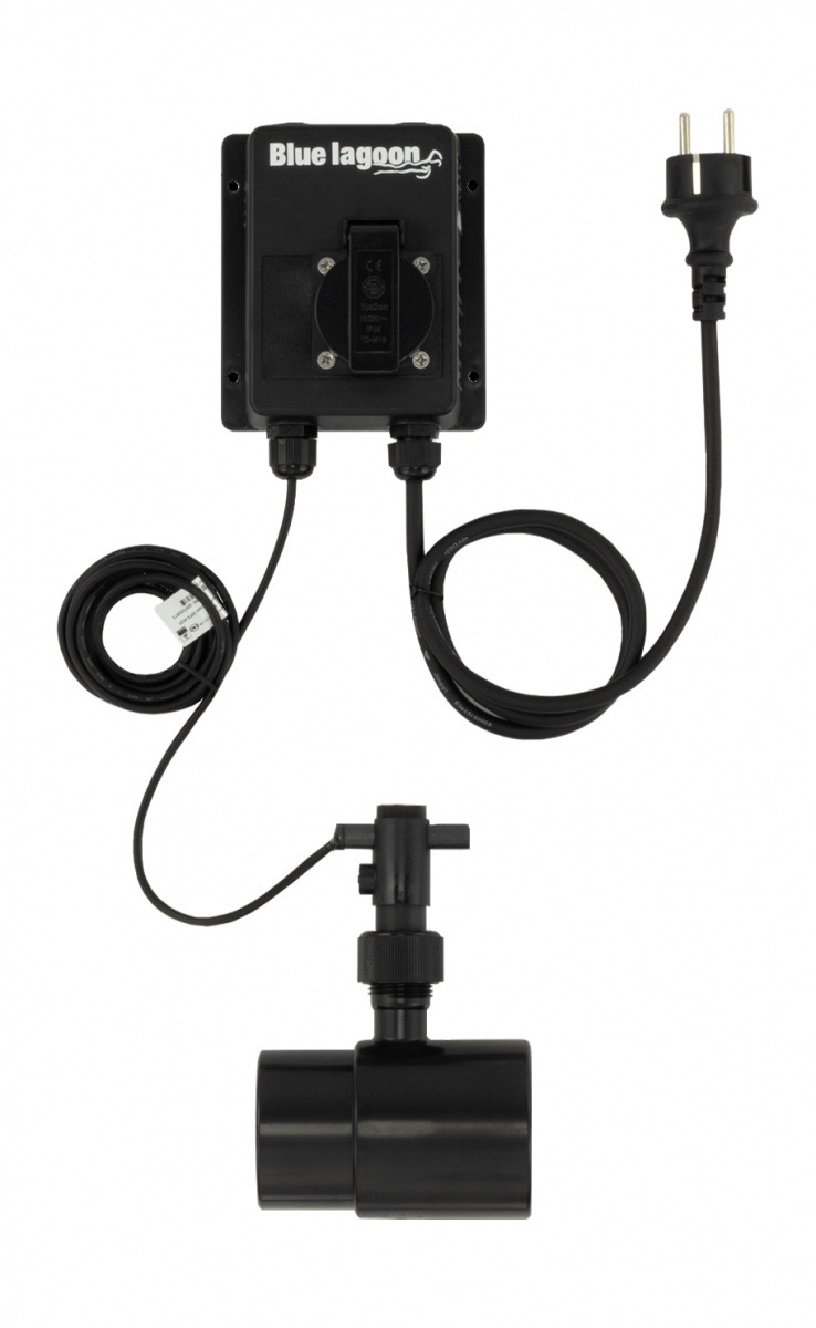 Flödesvaktens alla komponenter mot en vit bakgrund