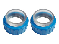 Union UV-C Armatur, 63mm - 2-pack Unionerna bredvid varandra mot en vit bakgrund