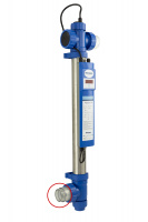 Reduceringsring UV-C, 63mm x 50mm/1½ En Blue Lagoon enhet med den relevanta delen inringad