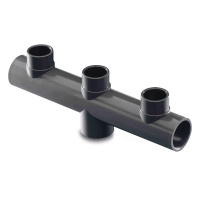 PVC Förgrening 50mm x 40/50mm x 50mm PVC Förgrening 50mm x 40/50mm x 50mm